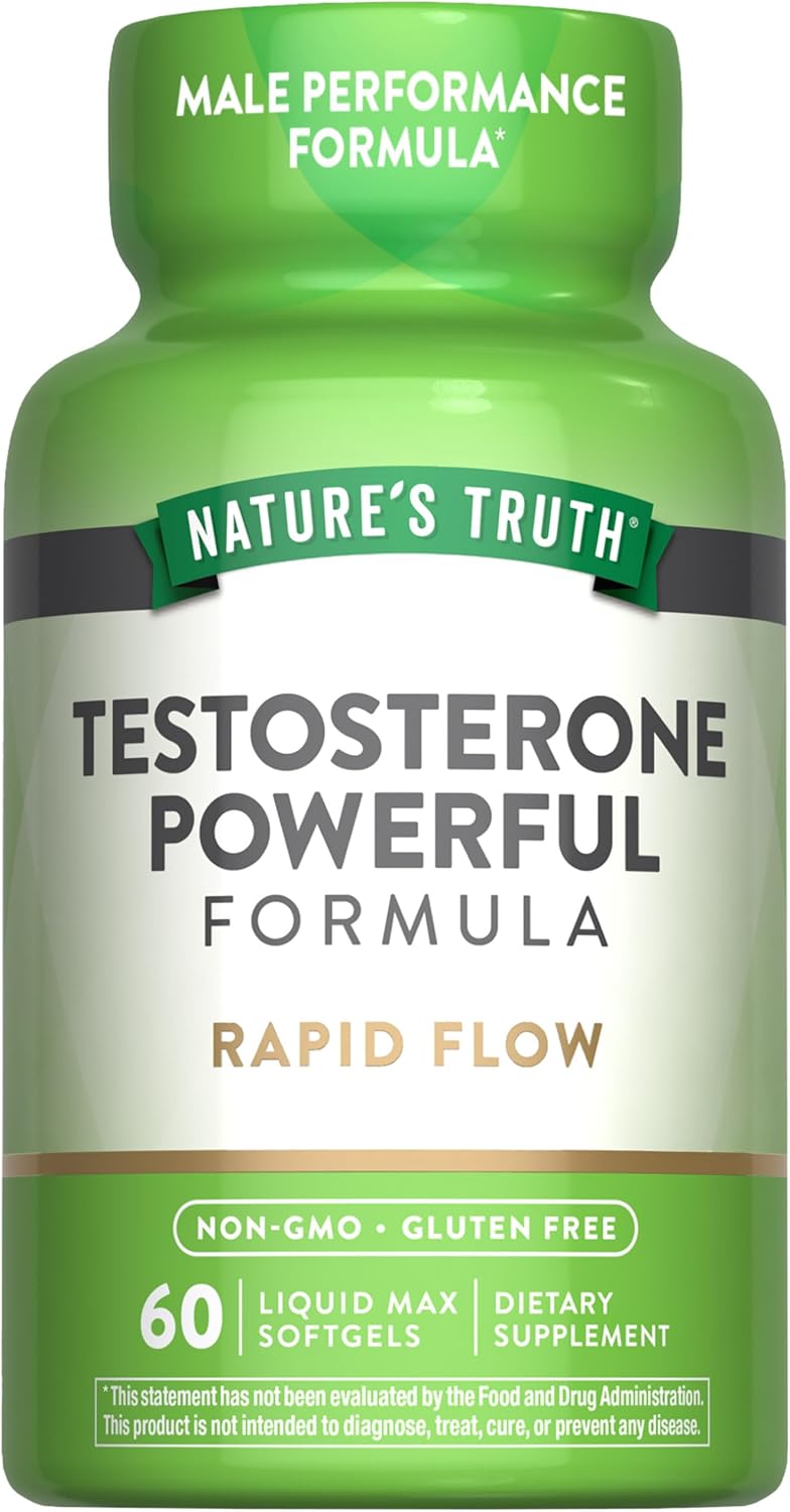 Nature's Truth, Testo Powerful Longjack Tongkat Ali+Tribulus+Fenugreek+Dım+İndole 60 Liquid Max Softgels - Galeri