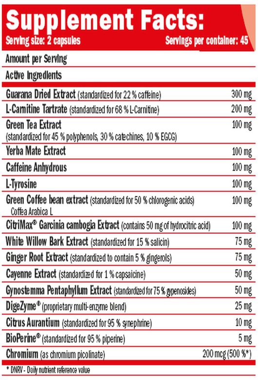 Amıx Thermolean fat burner Tyrosine+Green Tea+Guarana+L Carnitine Appetite Control 90 Kapsül - Galeri