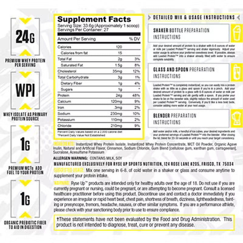 RYSE, Protein Loaded, Premium Whey Protein - Galeri