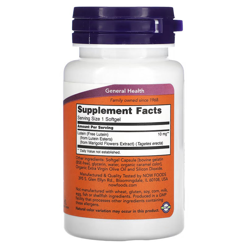Now Foods, Lutein Eye(Göz) Health 10 Mg, 60 Softgels - Galeri