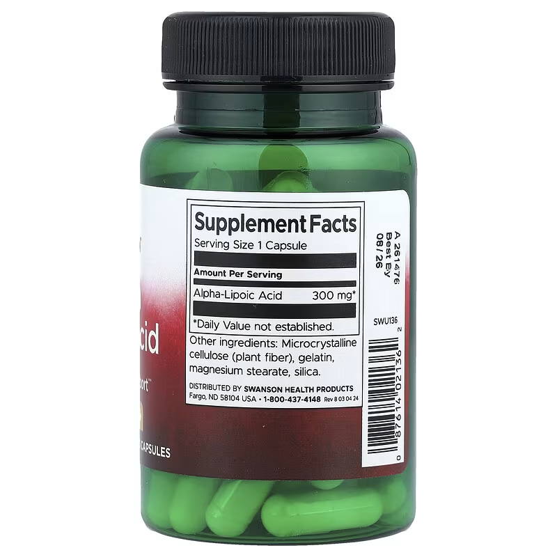 Swanson Alpha Lipoic Acid 300 mg 60 Capsul - Galeri