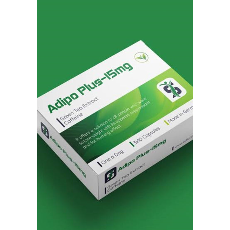 Adipo plus 15 mg (Caffeine+Green Tea Yeşil çay)  30 Caps - Galeri