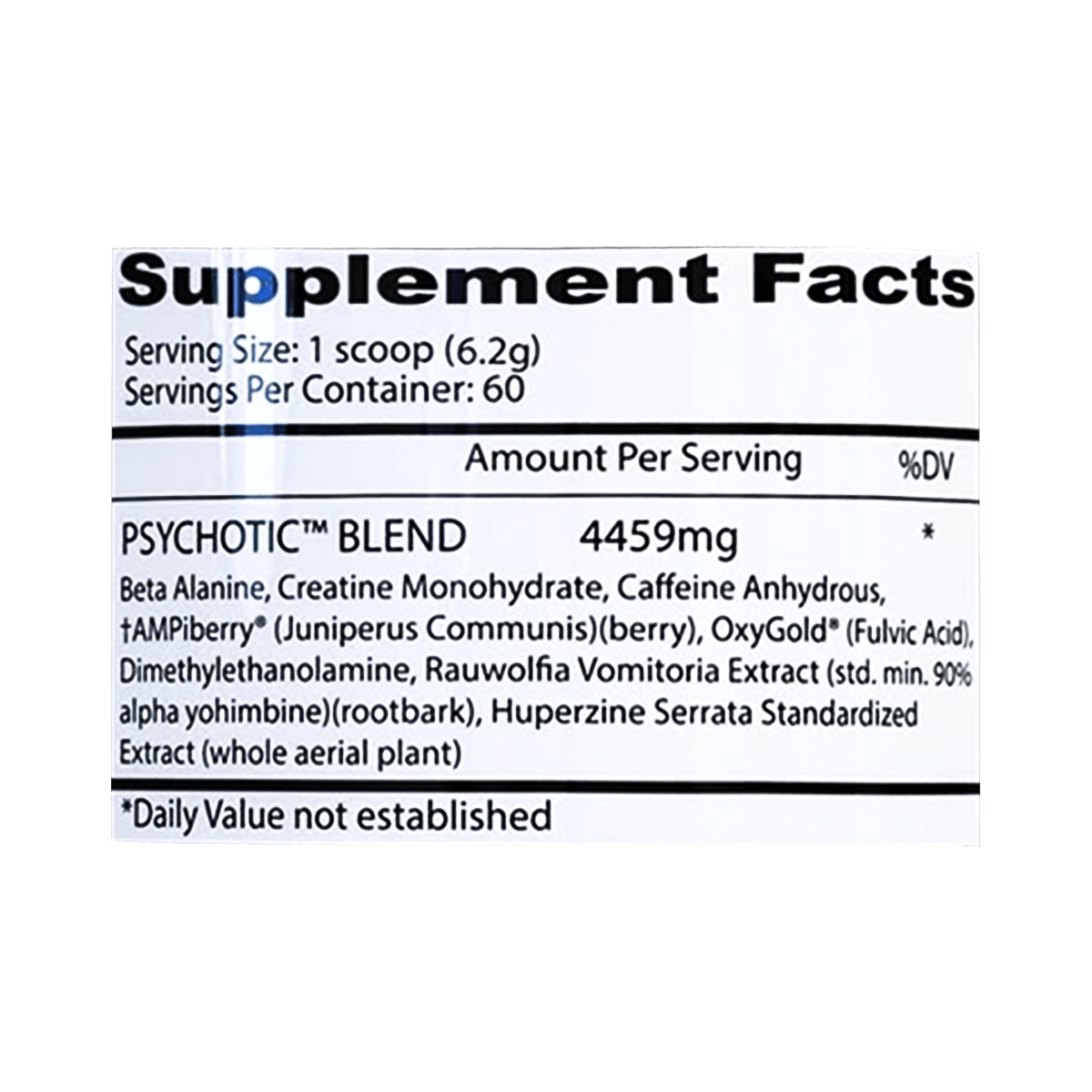 Insane Psychotic Extreme Preworkout 60 servis - Galeri