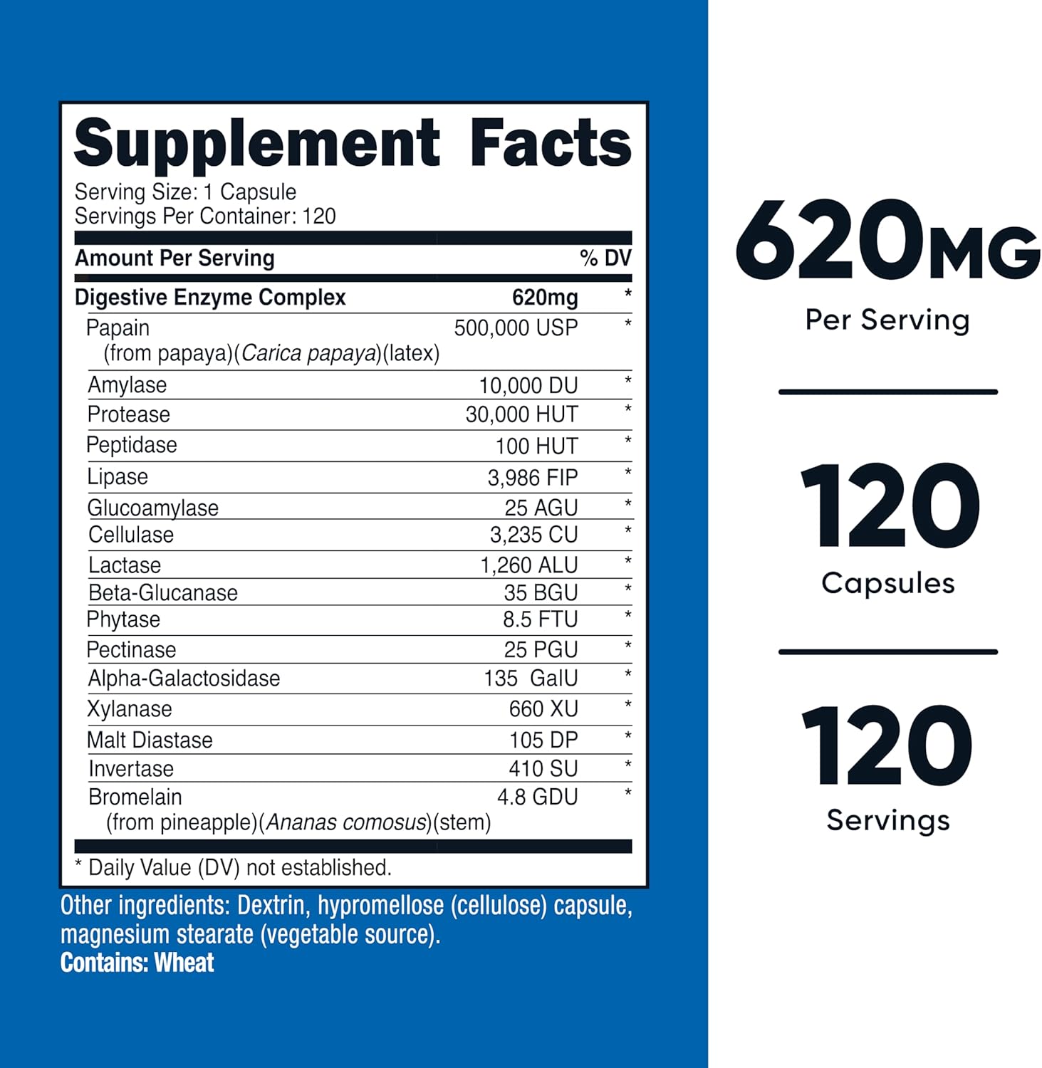 Nutricost Digestive Enzymes 620mg - Galeri