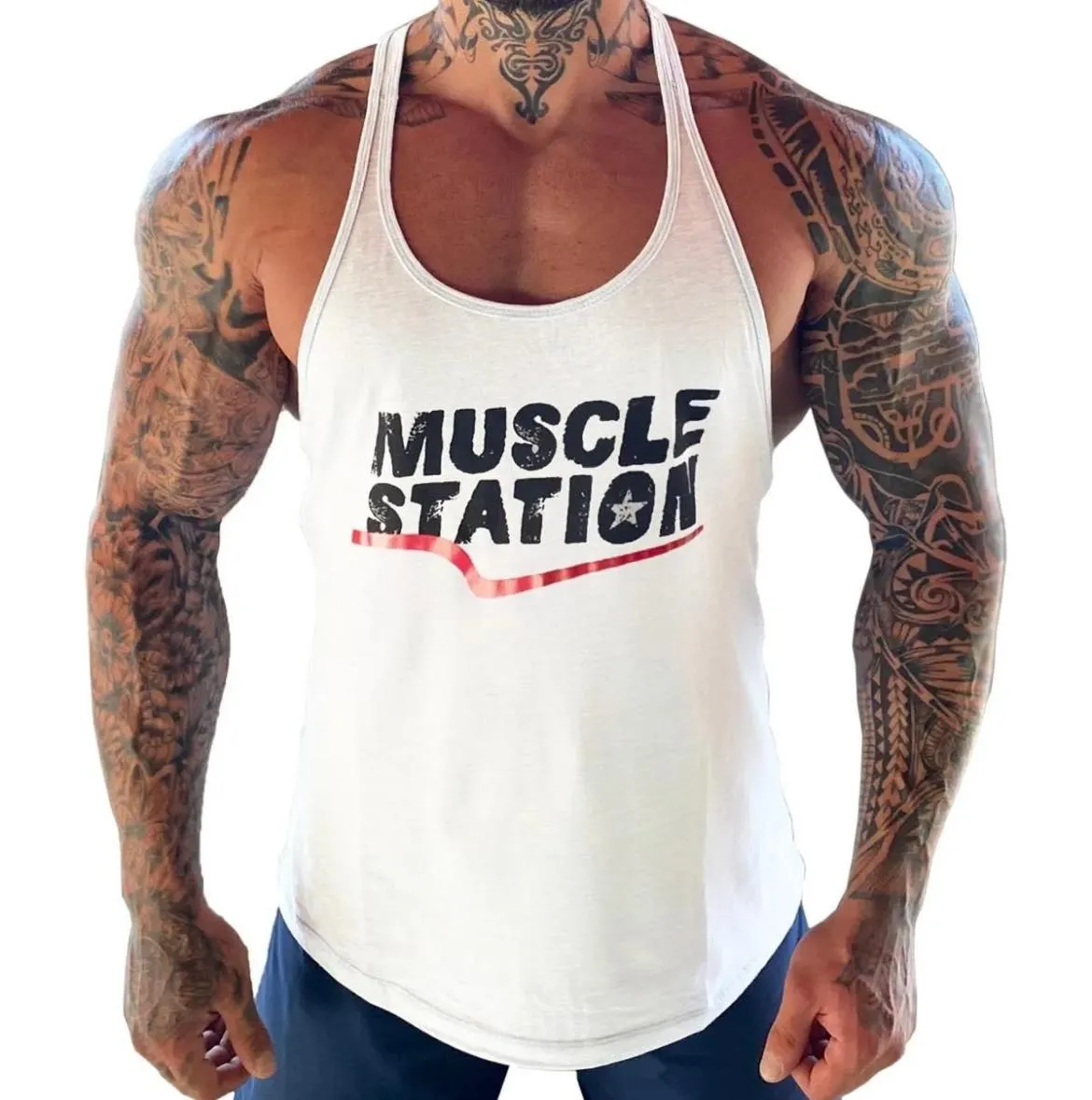 Muscle Station Beyaz Atlet