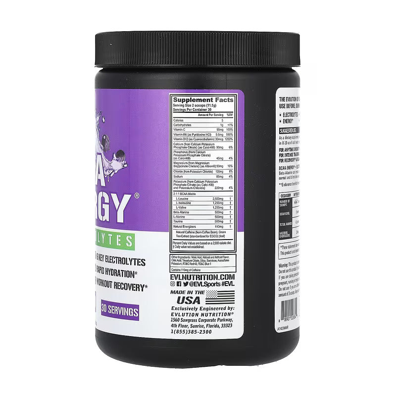 EVLution Nutrition, BCAA Energy Plus Electrolytes (Beta Alanine+Taurine) - Galeri