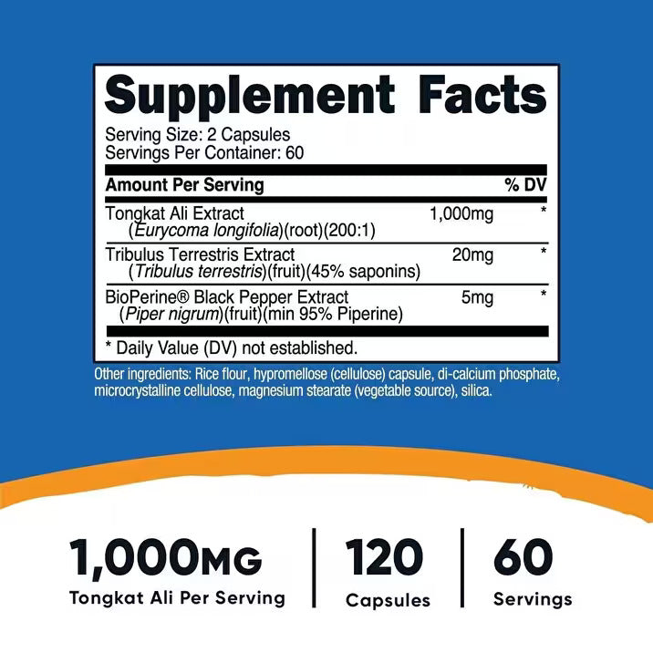 Nutricost Tongkat Ali Tribulus Mix 1000 Mg 120 Capsules - Galeri