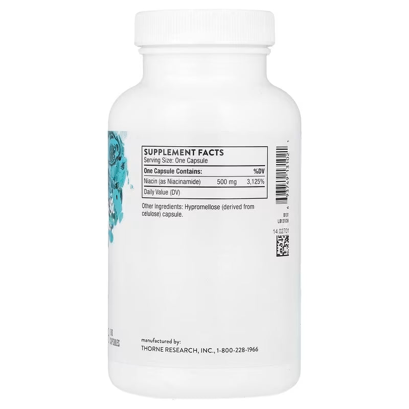 Thorne Niacin Vitamin B3 with Niacinamide 180 Caps - Galeri
