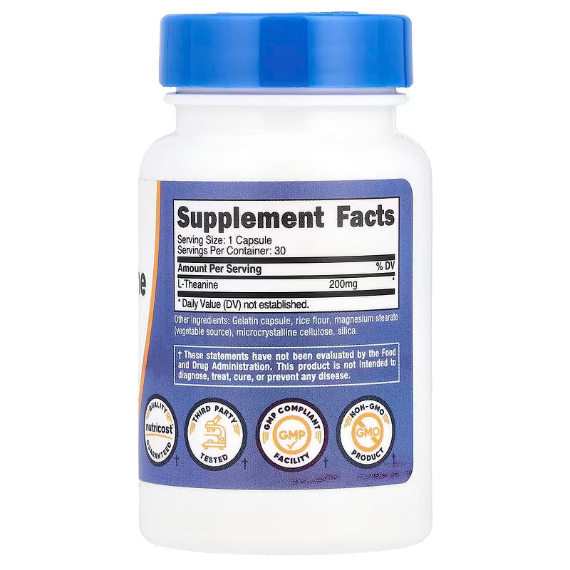 Nutricost L-Theanine Brain & Cognitive Double Strength 200mg 30 Caps - Galeri