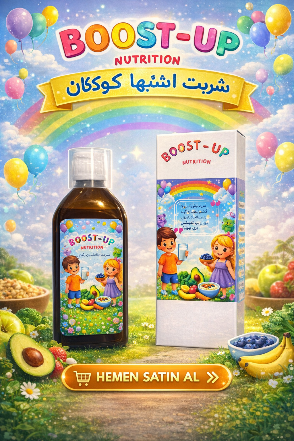 Boost Up Nutrition Kids Children bitkisel şurup Doğal Karbonhidrat Yardımcısı Bitkisel Gainer Appetite Weight Gain 150 ml - Galeri