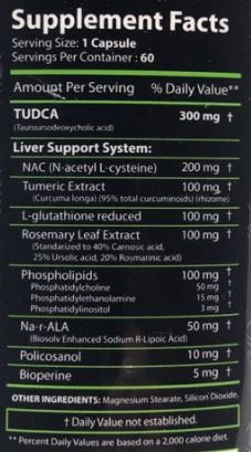 Tudca  Nac Turmeri̇c Li̇v52 Max 60 Caps 300mg  Liver Dtox - Galeri