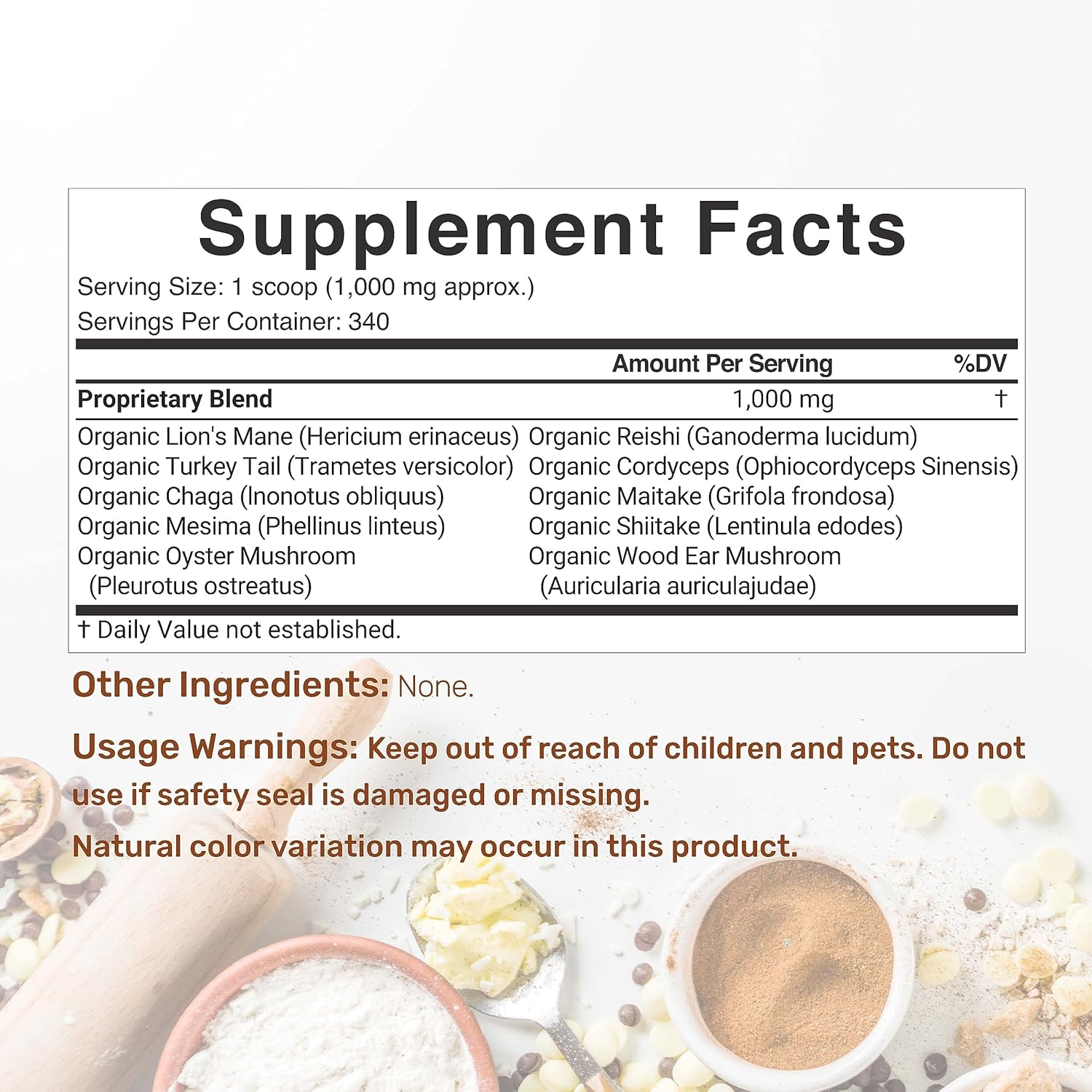 Deal Supplement Organic Mushroom Powder 10 in 1 - Galeri