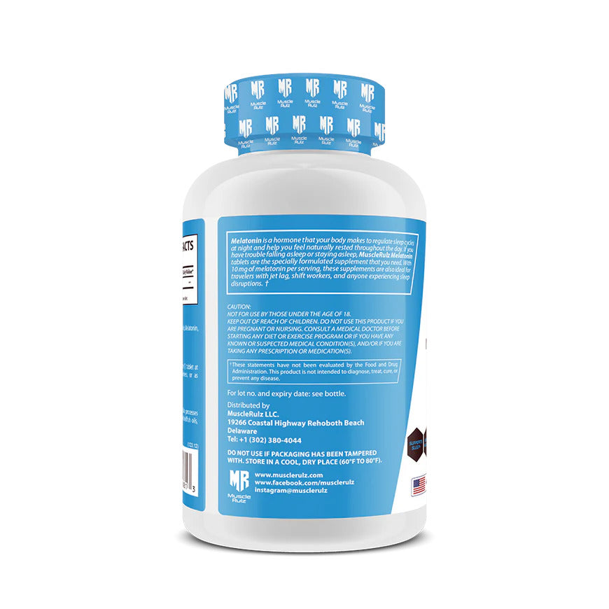 Muscle Rulz Melatonin Night Sleep Support 10mg 100 Tablet - Galeri