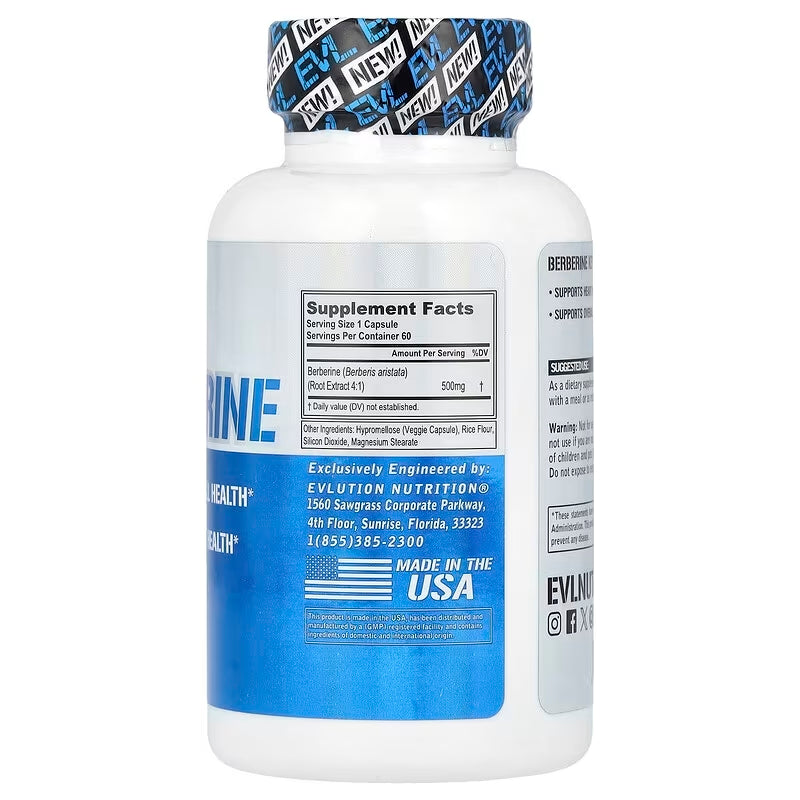 Evlution Nutrition Berberine 500 mg 60 Veggie Caps - Galeri