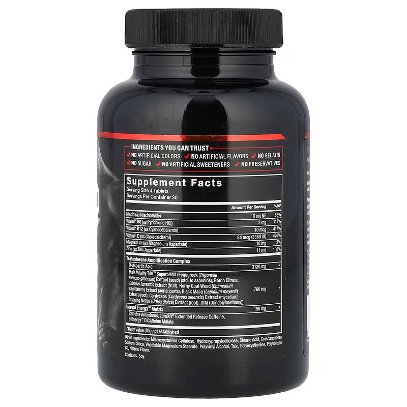 Force Factor Test X180 Booster Male Vitality Daa Aspartic acid Trbiulus Black maca 120 Tablet - Galeri