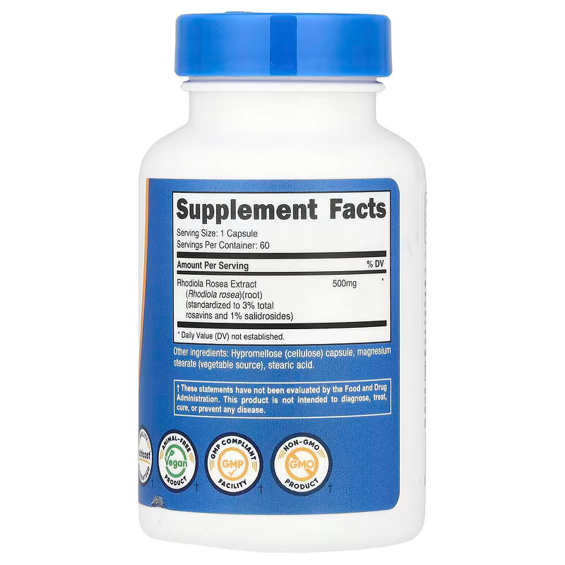 Nutricost Rhodiola Rosea 500 mg 60 Capsules - Galeri