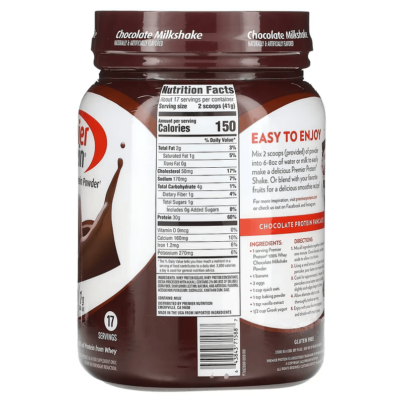 Premier Protein 100% Whey Protein Powder Chocolate Milkshake 697 GR - Galeri