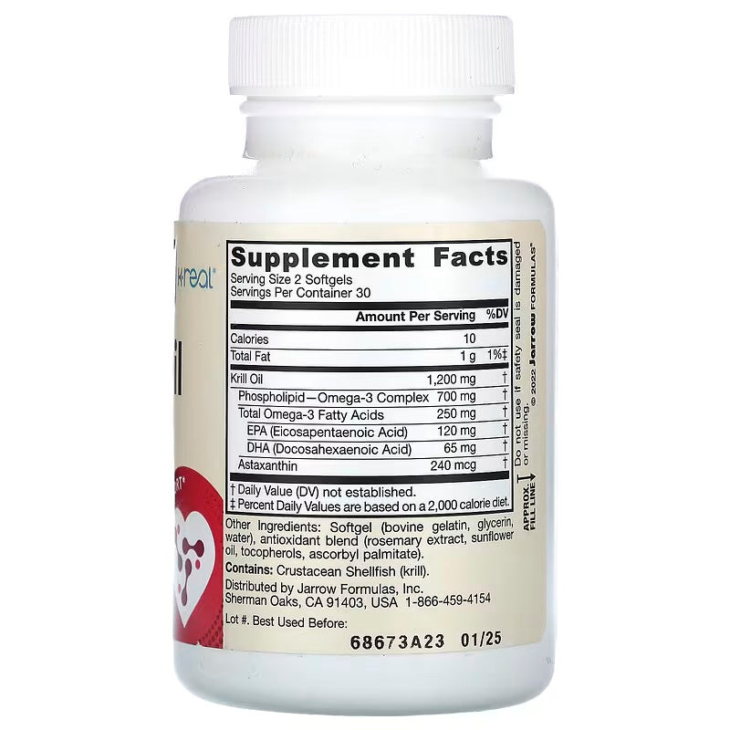 Jarrow Formulas Krill Oil Omega Fish Oils EPA DHA 60 Softgels - Galeri