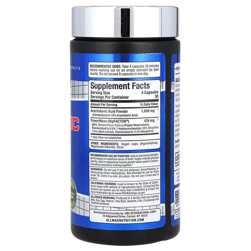 ALLMAX, Essentials Arachidonic Acid+ PowerMaxx 120 Capsules - Galeri
