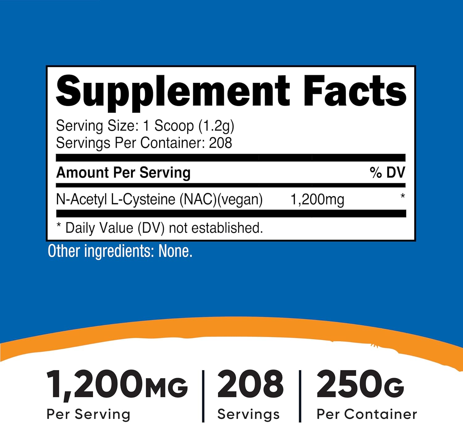 Nutricost N-Acetyl L-Cysteine NAC Powder 250 Gram 208 Servis - Galeri
