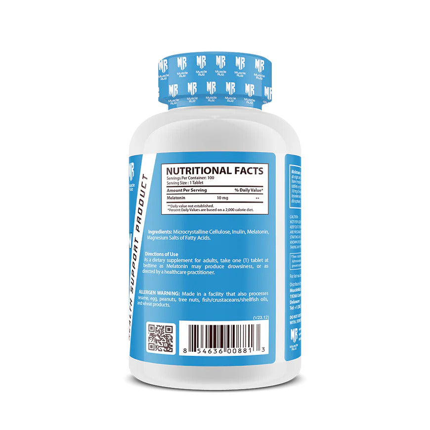 Muscle Rulz Melatonin Night Sleep Support 10mg 100 Tablet - Galeri