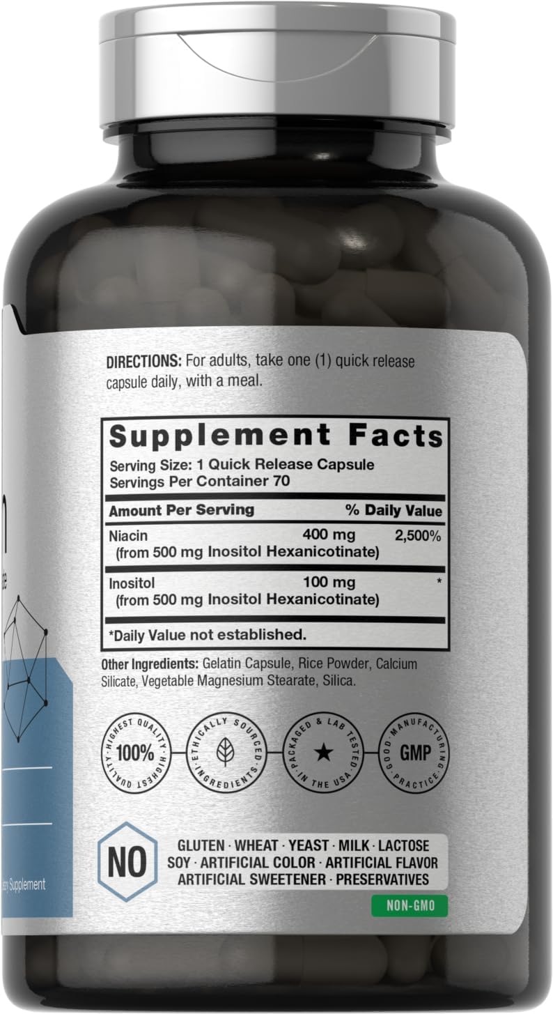 Horbaach Niacin with inosıtol 500mg 70 Caps - Galeri