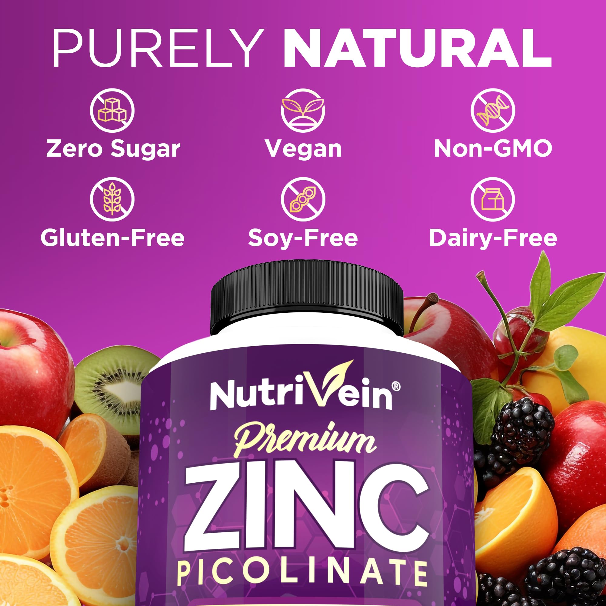 Nutrivein Zinc(Çinko) Picolinate 100 mg - 120 Caps - Galeri