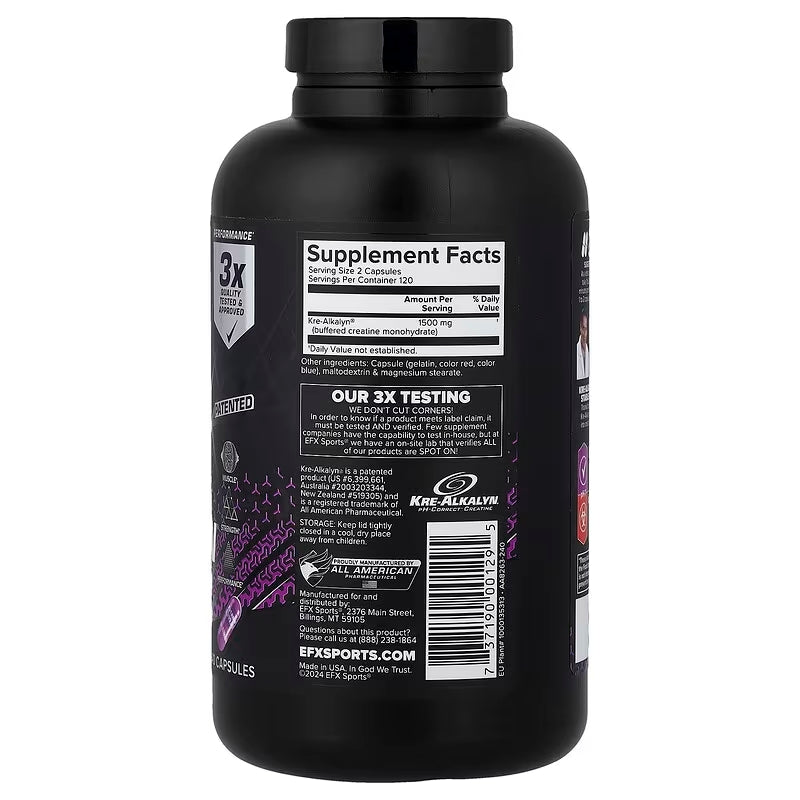 EFX Sports Kre-Alkalyn Creatine Brain & Cognitive 240 Caps - Galeri