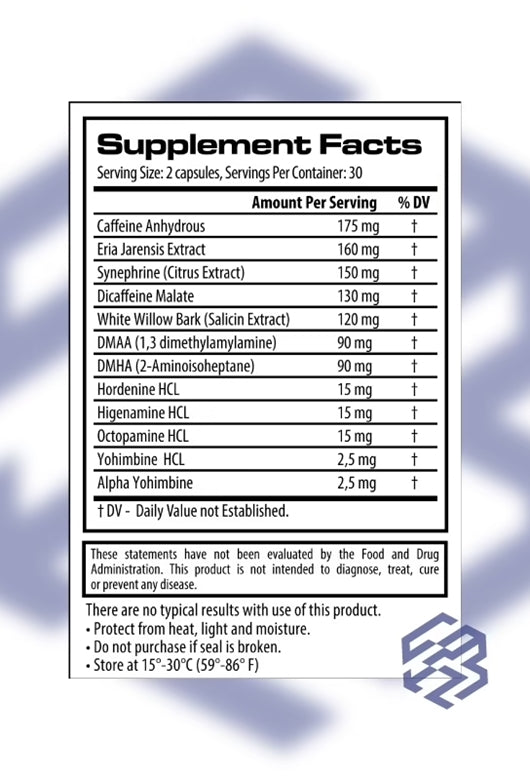 GYMLABS SHOTGUN DMHA DMAA YOHİMBİNE  FAT BURNER PREWORKOUT - Galeri