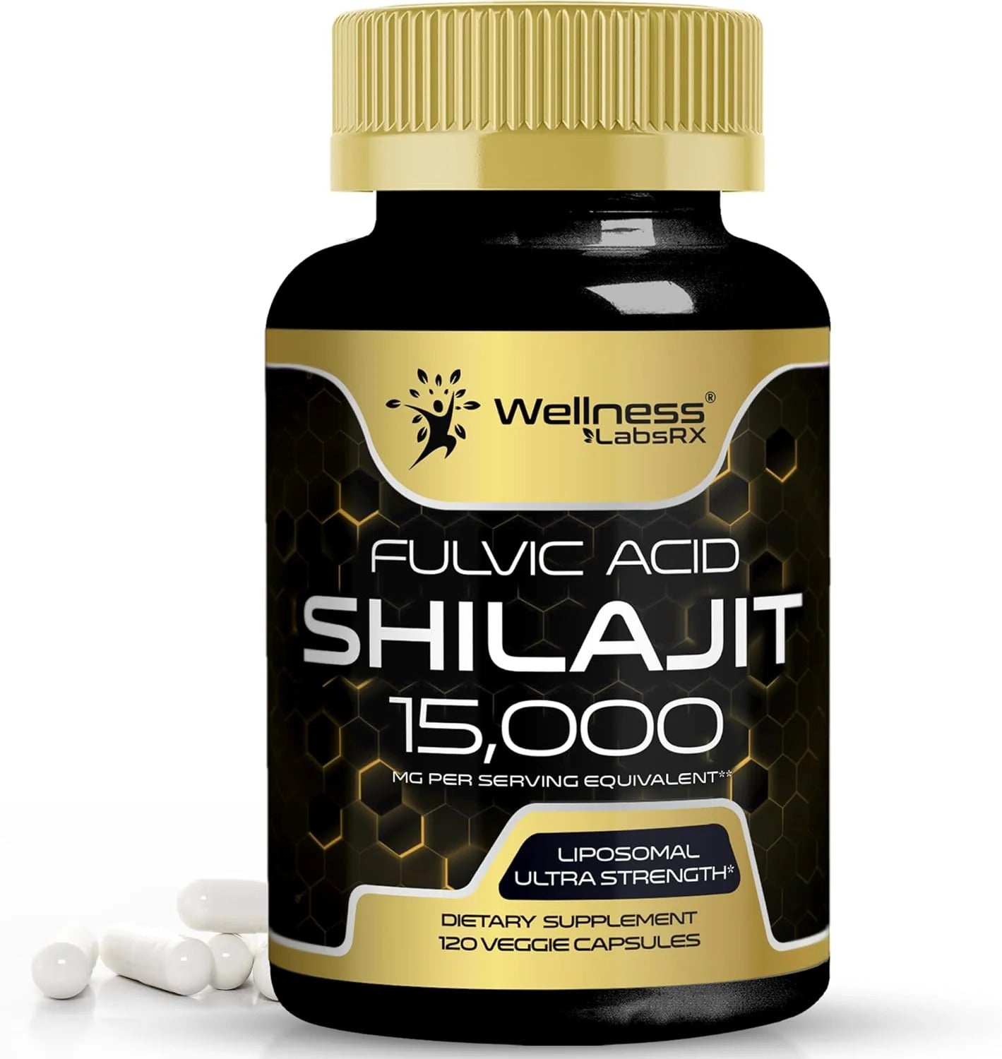 Wellnees Labs Himalayan Shilajit Capsules for Men - 1500mg