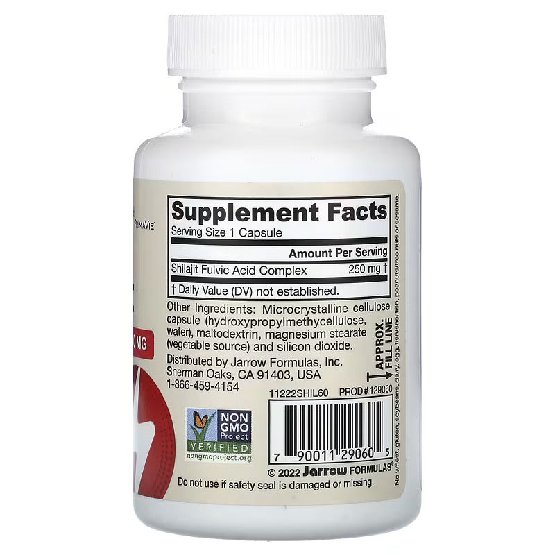 Jarrow Formulas Vegan Shilajit Fulvic Acid Antioxidants Complex, 250 mg 60 Veggie Capsules - Galeri