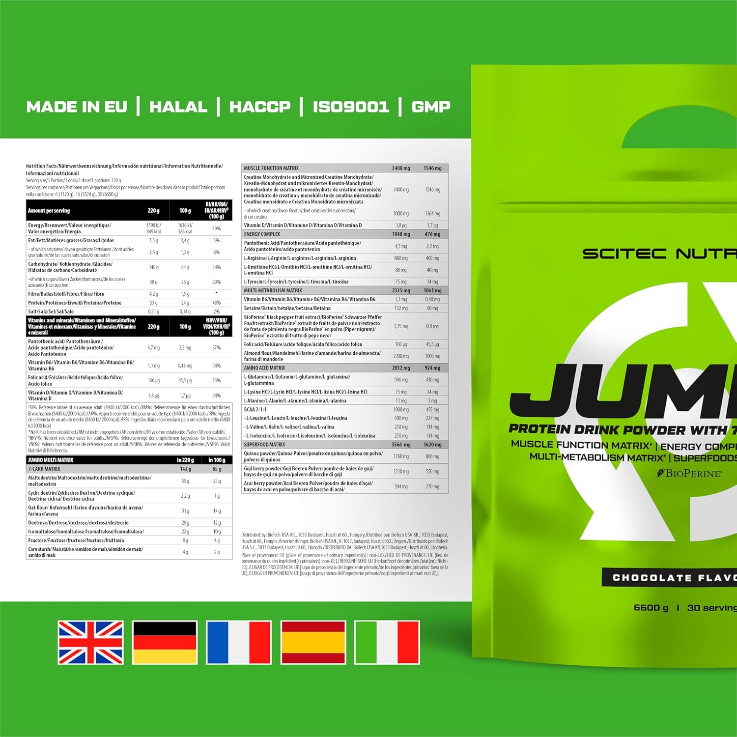 Scitec jumbo Mass Gainer 6600 Gram (Karbonhidrat tozu) - Galeri