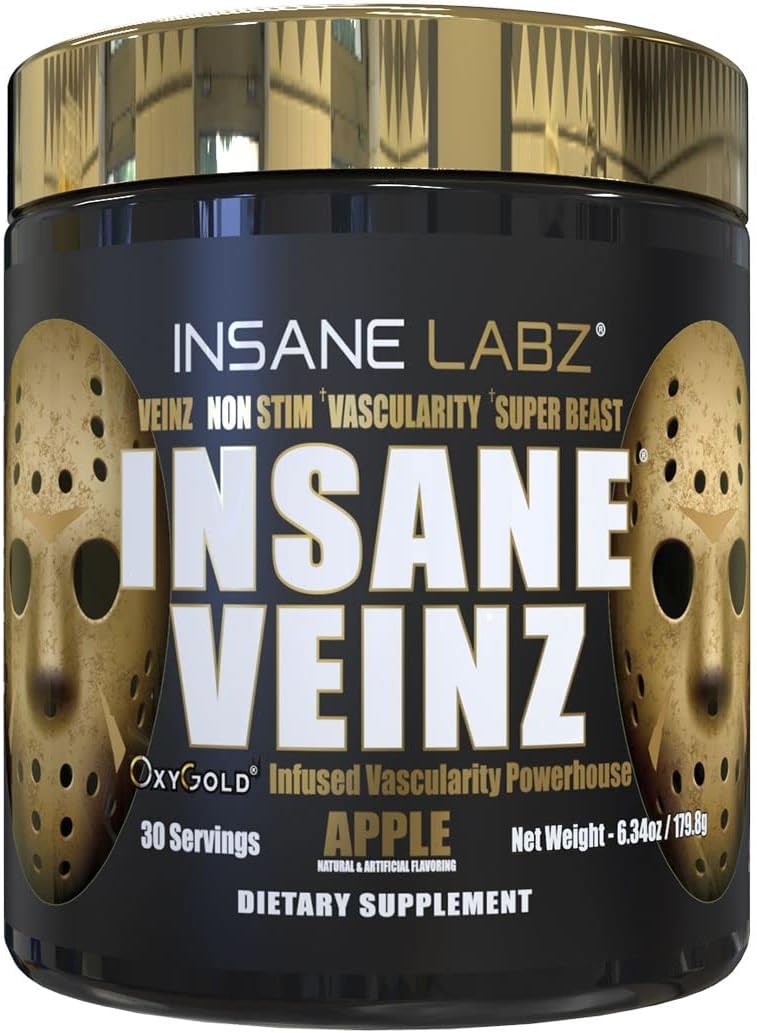 Insane Labz Insane Veinz Gold Nitric Oxide Preworkout Hydromax Nitrosigine Glycerol 30 Servis - Galeri