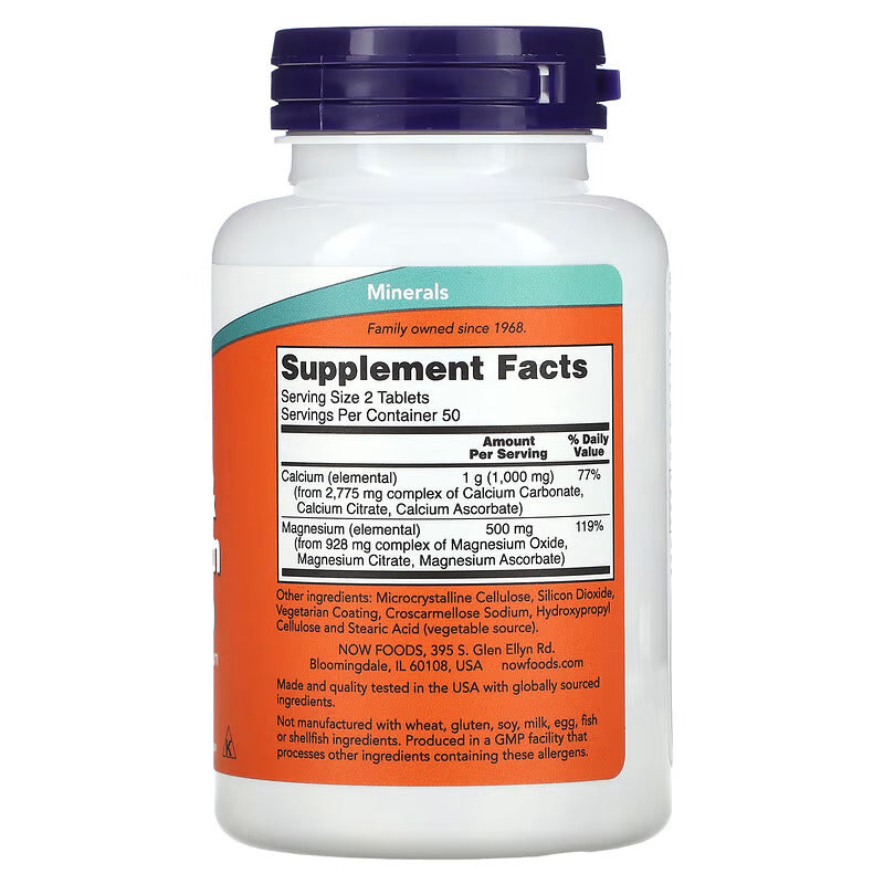 NOW Foods, Calcium(Kalsiyum) & Magnesium(Magnezyum), 100 Tablet - Galeri