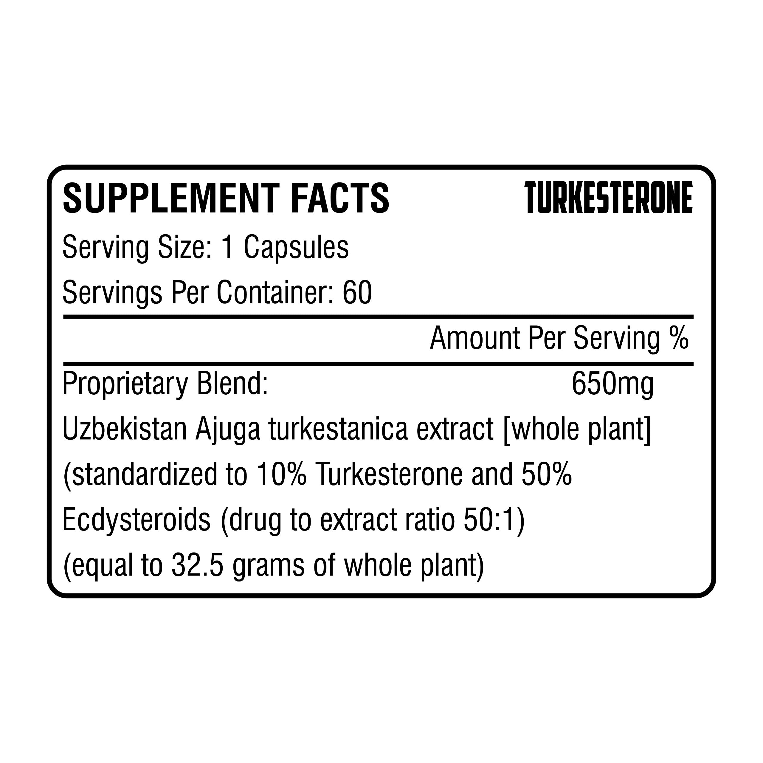 XMAGICLABS UZBEK TURKESTERONE MAX LEAN MUSCLE 650MG 60 Caps - Galeri