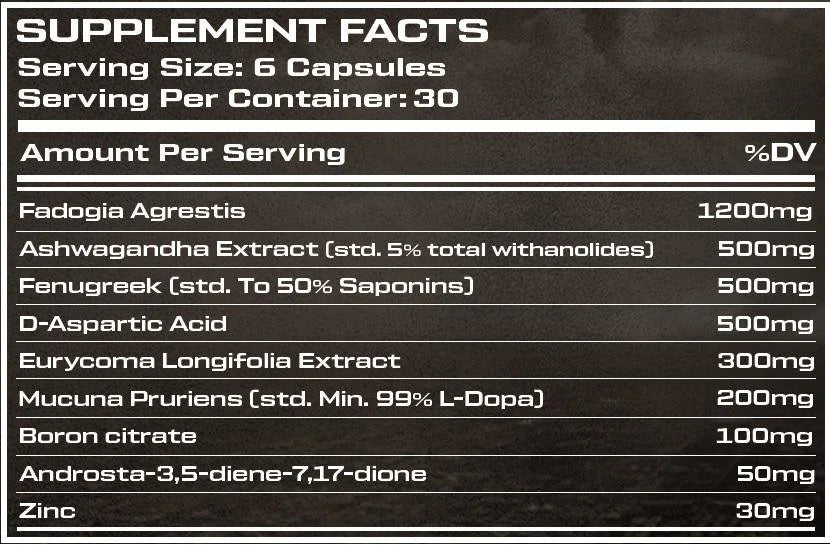 SABER CLAWS STEELTEST FADOGİA AGRESTİS DOPA MUCUNA  ASHWAGANDA 180 CAP - Galeri