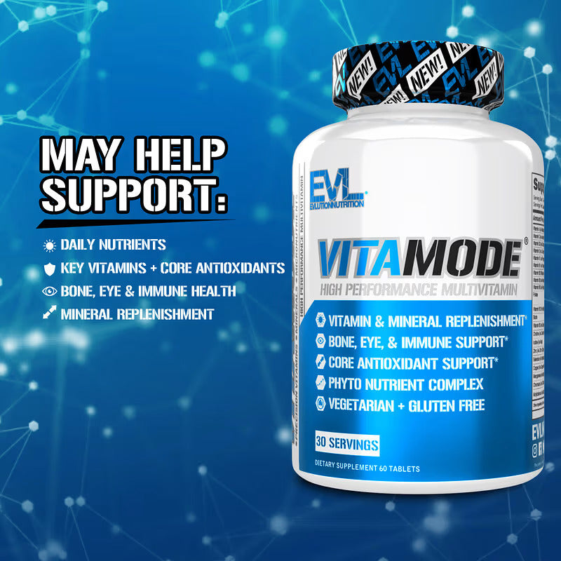 EVLution Nutrition VitaMode Sports Multivitamins Bone, Eye, & Immune Support 60 Tablets - Galeri