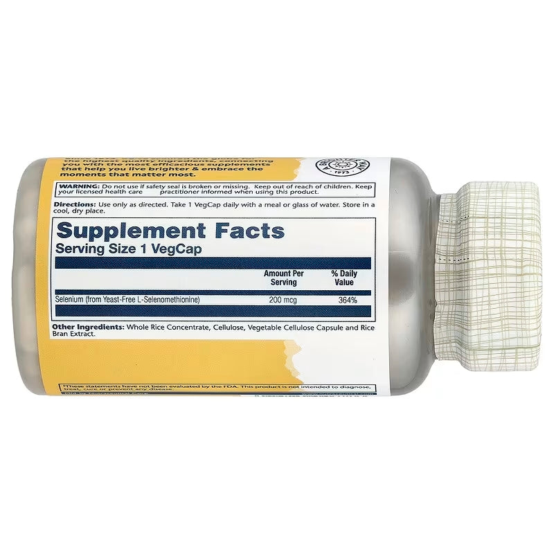 Solaray Selenium Antioxidants 200 mcg 90 VegCaps - Galeri