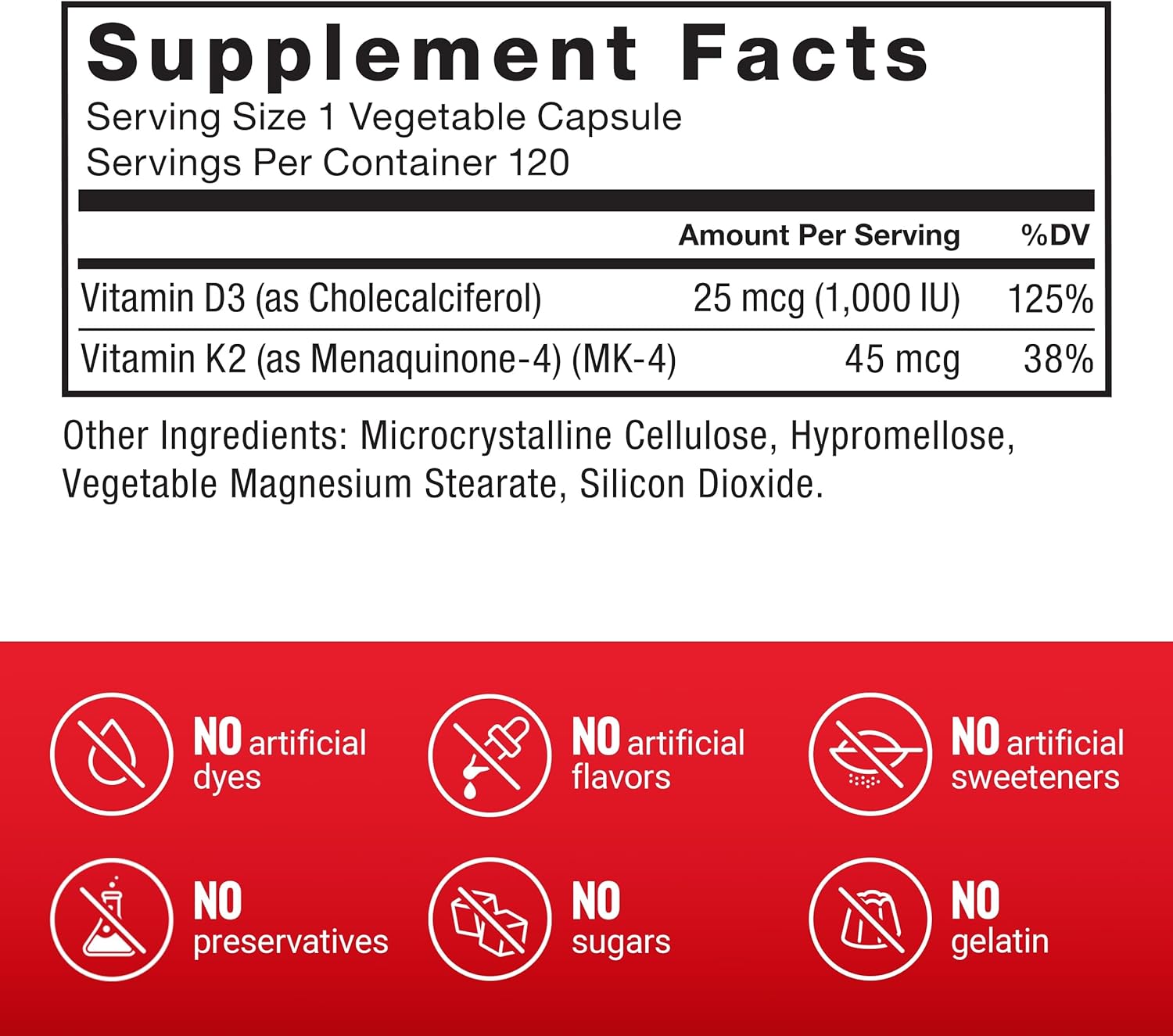 Force Factor Vitamin D3 K2 120 Caps - Galeri