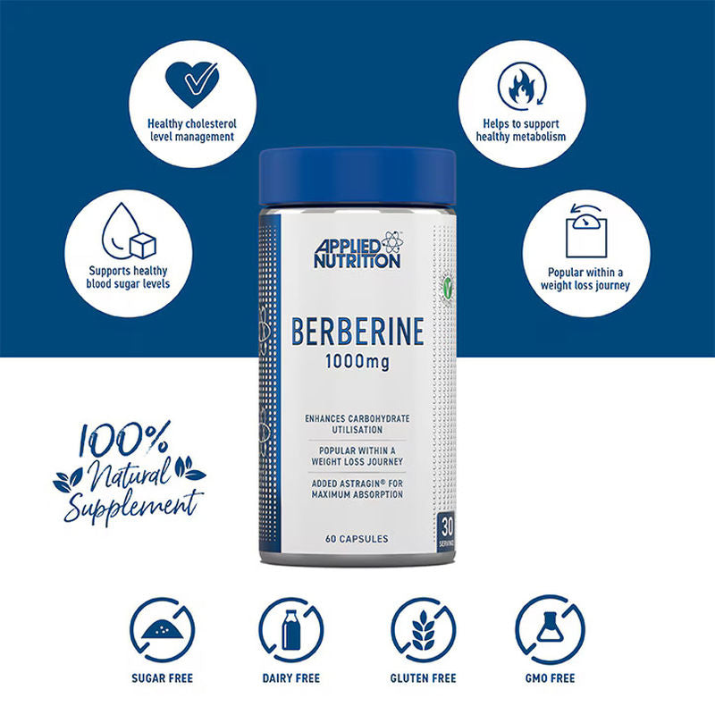 Applied Nutrition Berberine capsules 1000mg x 60 Caps - Galeri