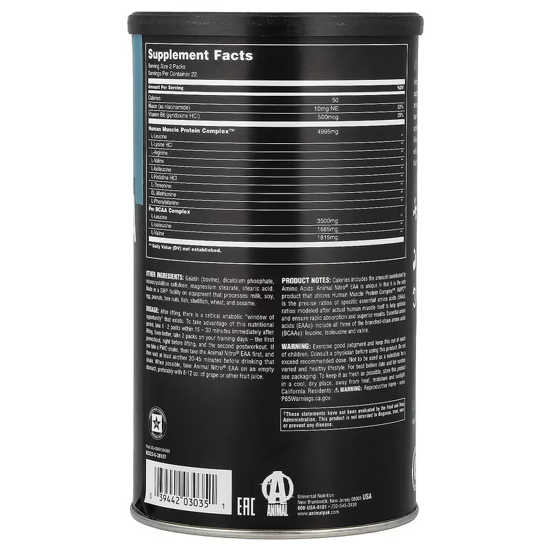 UNIVERSAL ANIMAL Animal Nitro Eaa Amino 44 Packs - Galeri