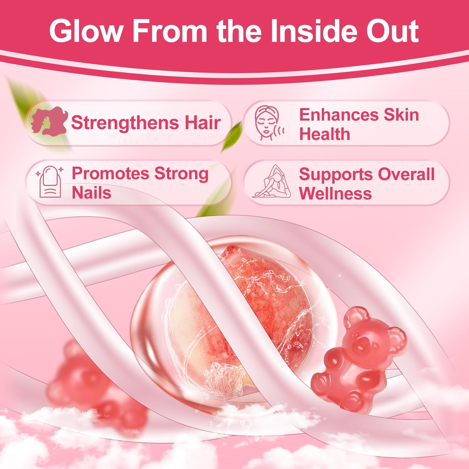 Ingreens 20-in-1 Hair Skin and Nails 90 Gummies - Galeri