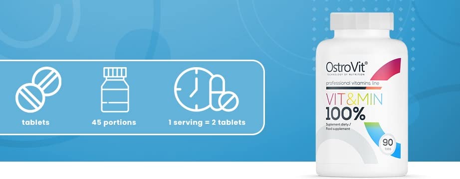 OstroVit Vitamin Mineral 100% Vit&Min 90 tablets - Galeri