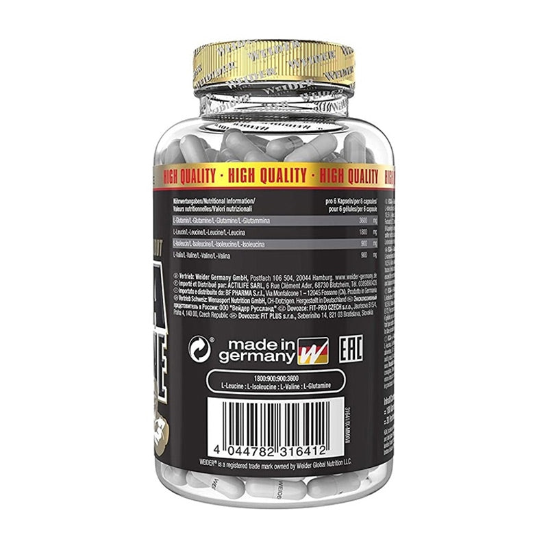 Weider Bcaa L-Glutamine – 180 caps - Galeri