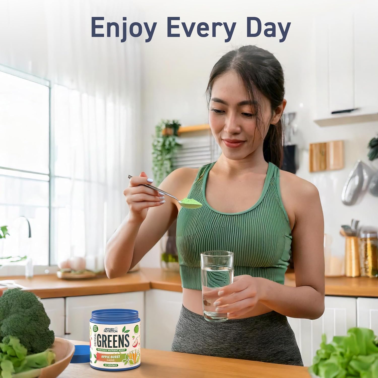 Applied Nutrition Critical Greens Superfood Blend for Gut Health Energy and Immune Support 30 Servis - Galeri