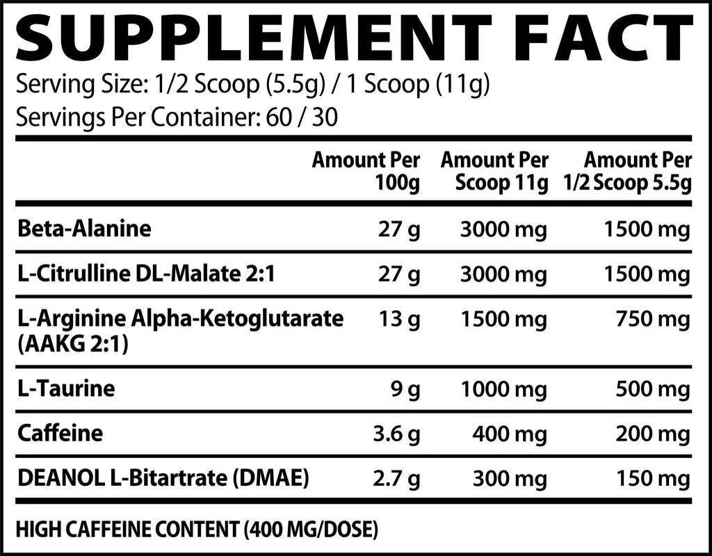 MUSCLE RULZ PRE RULZ PREWORKOUT+DMAE FOCUS - Galeri