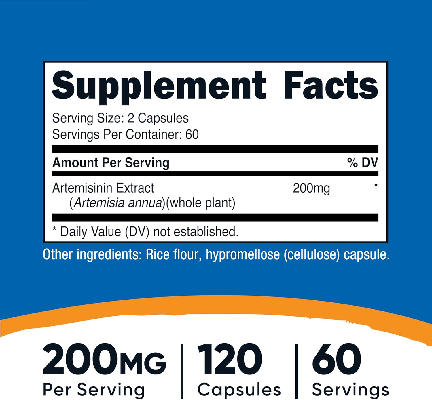 Nutricost Artemisinin 200mg 120 Vegetarian Caps - Galeri