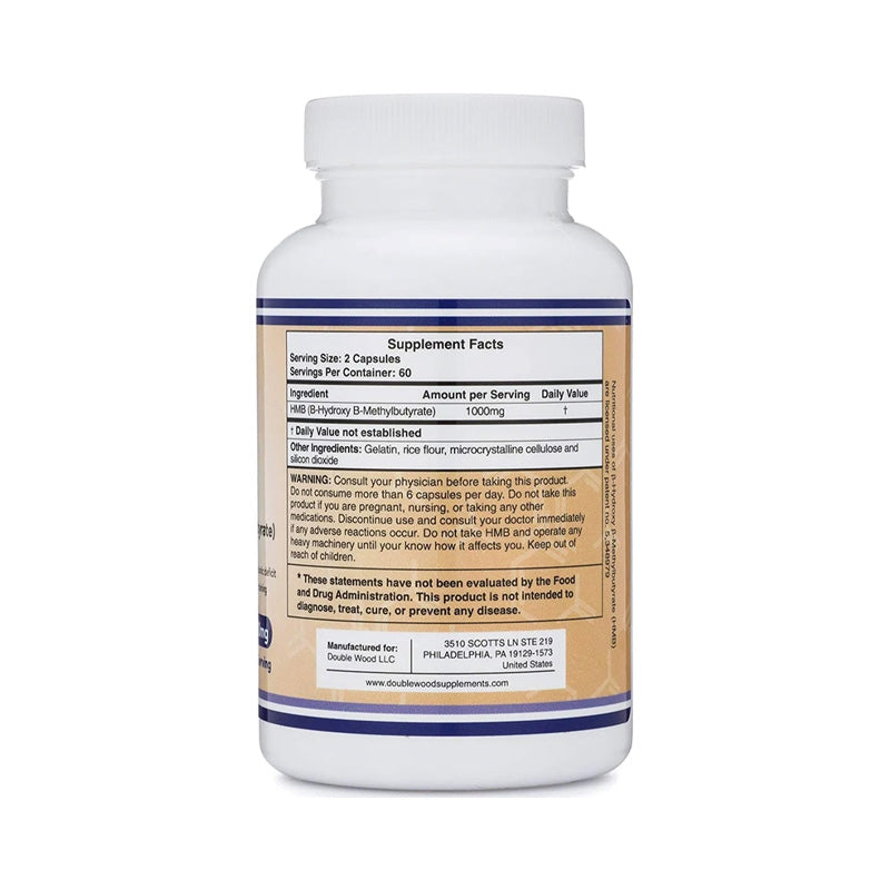 DOUBLE WOOD HMB Hydroxy Methylbutyrate 120 Caps - Galeri