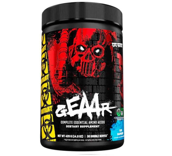 Mutant GEAAR - 9.4g of EAA Amino Powder + Arginine, 7g BCAAs, 4g Leucine, Electrolytes - Galeri