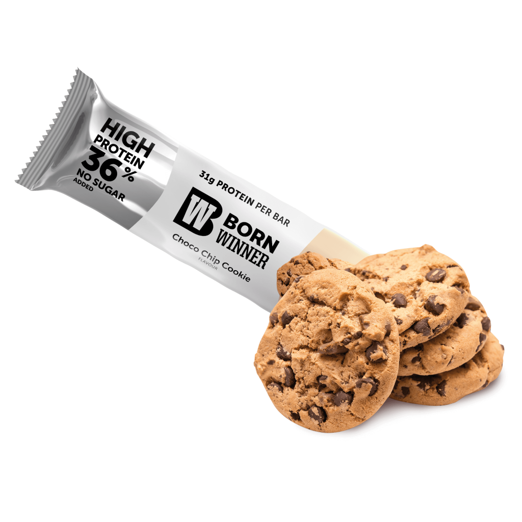Born Winner Mega PRO Protein Bar – Choco Chip Cookie - Galeri